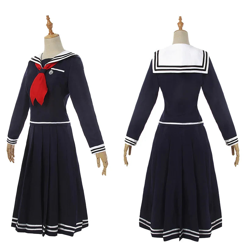 Halloweez Fukawa Toko Cosplay Costume - Women's Black School Uniform Set for Halloween Parties