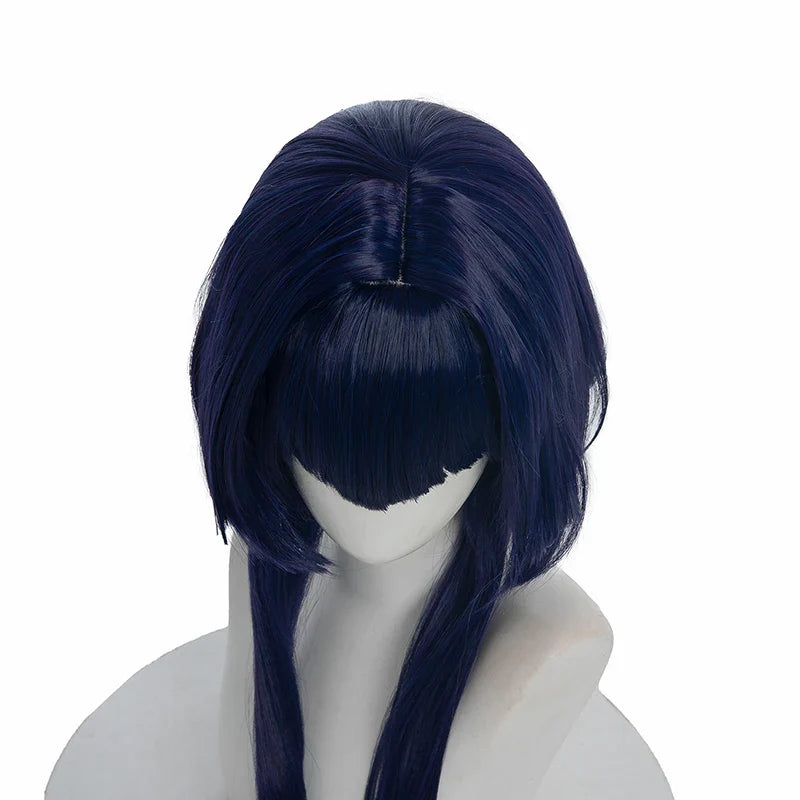 Halloweez Candace Cosplay Wig - Straight Dark Blue Purple Synthetic Hair for Women - Halloweez