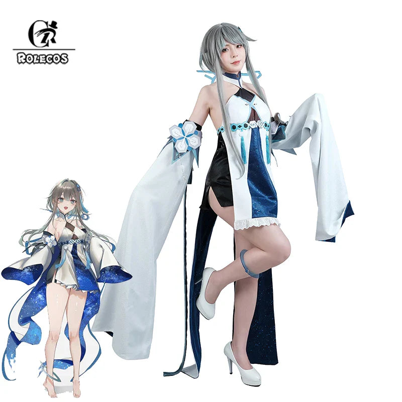 Halloweez Guizhong Cosplay Costume for Women - Liyue Gods Halloween Role Play Dress