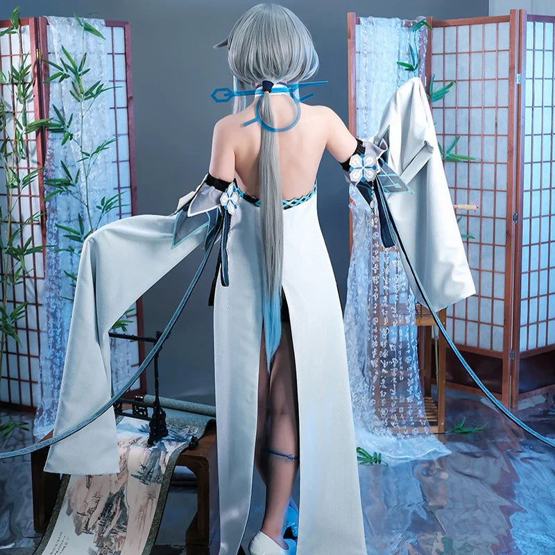 Halloweez Guizhong Cosplay Costume for Women - Liyue Gods Halloween Role Play Dress