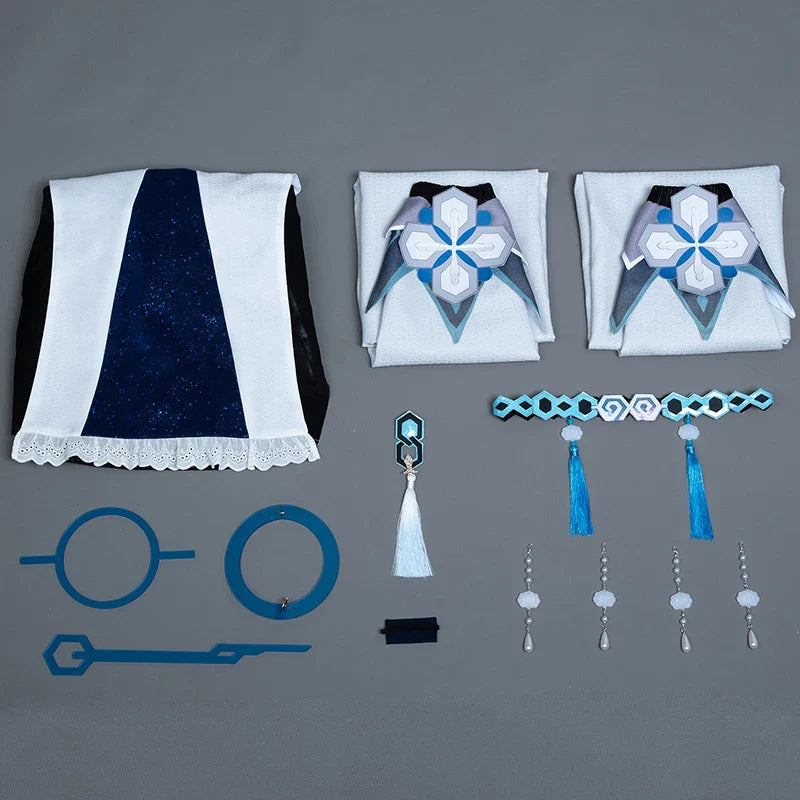Halloweez Guizhong Cosplay Costume for Women - Liyue Gods Halloween Role Play Dress