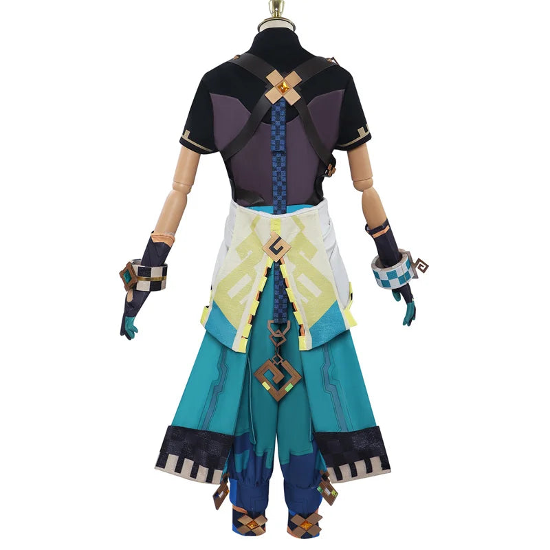 Halloweez Kinich Genshin Impact Cosplay Costume for Men - Turnfire Hunt Natlan Kinich Party Suit - Halloweez