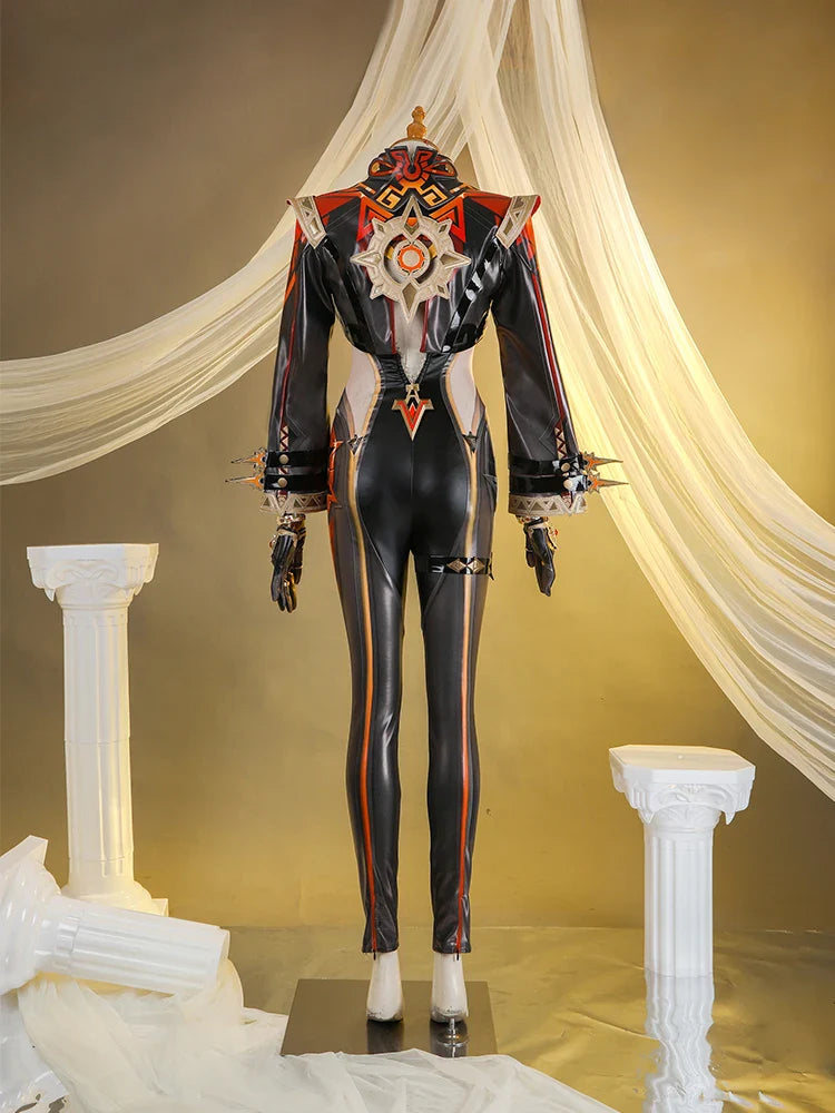 Halloweez Genshin Impact Pyro Archon Mavuika Cosplay Costume - Sexy Women's Jumpsuit for Halloween Parties