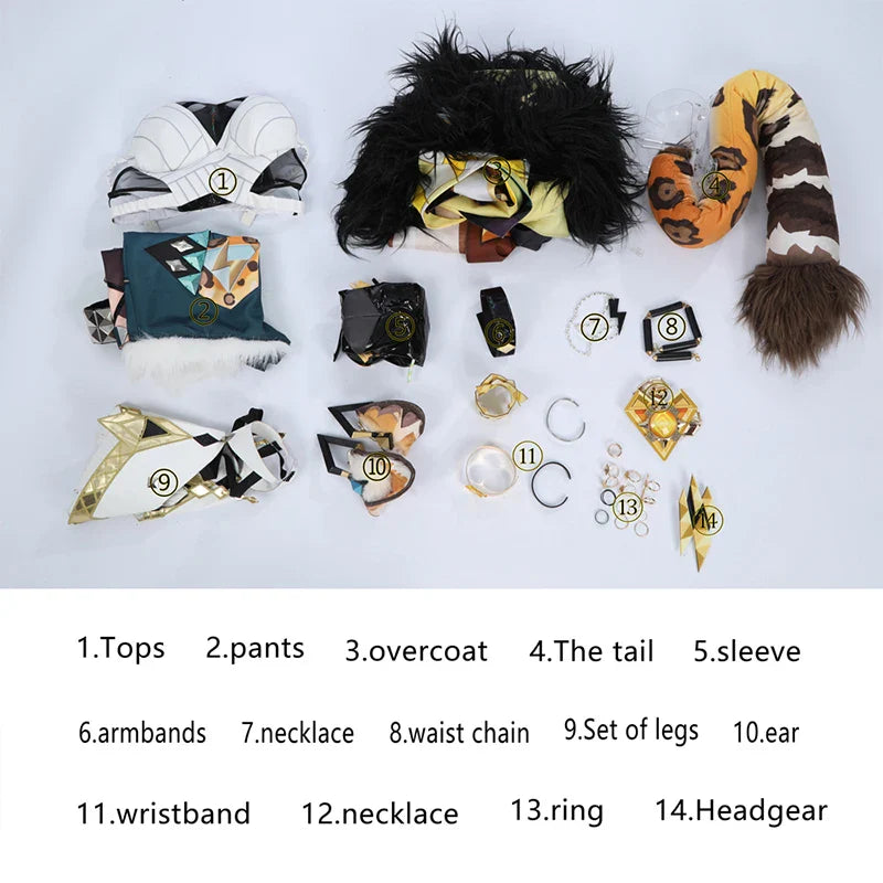Halloweez Xilonen Cosplay Costume - Sexy Natlan Panthera Ocelota Women's Suit for Halloween Party - Halloweez