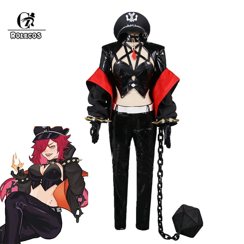 Disfraz de Caterina Shacklebound para mujer, disfraz de Halloween inspirado en Honkai Star Rail, con sombrero