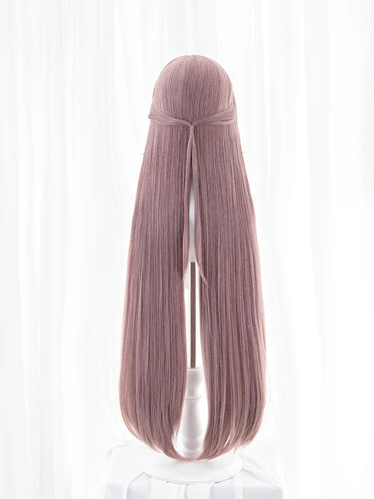 Peluca de cosplay de Halloween Herta: cabello sintético liso de 105 cm de largo para fanáticos de Honkai Star Rail