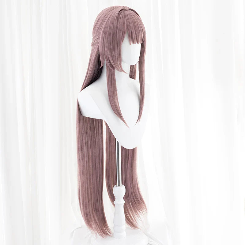 Peluca de cosplay de Halloween Herta: cabello sintético liso de 105 cm de largo para fanáticos de Honkai Star Rail