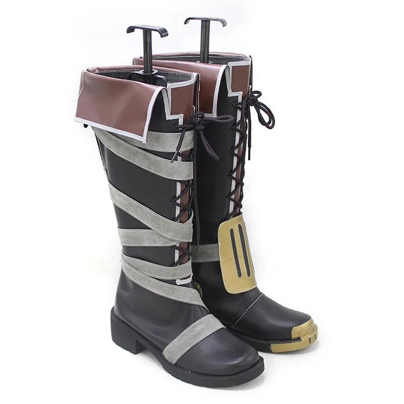 Halloweez Vi Cosplay High Boots - Stylish Black Shoes for Men and Women