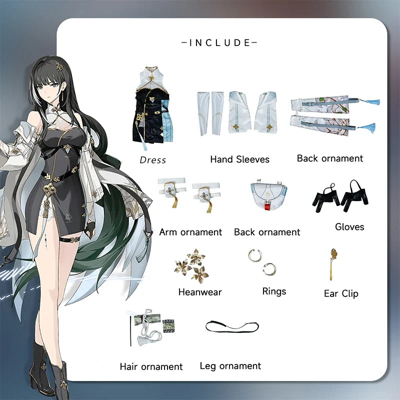 Halloweez Wuthering Waves Baizhi Cosplay Costume for Women - Unique Halloween Party Wear - Halloweez