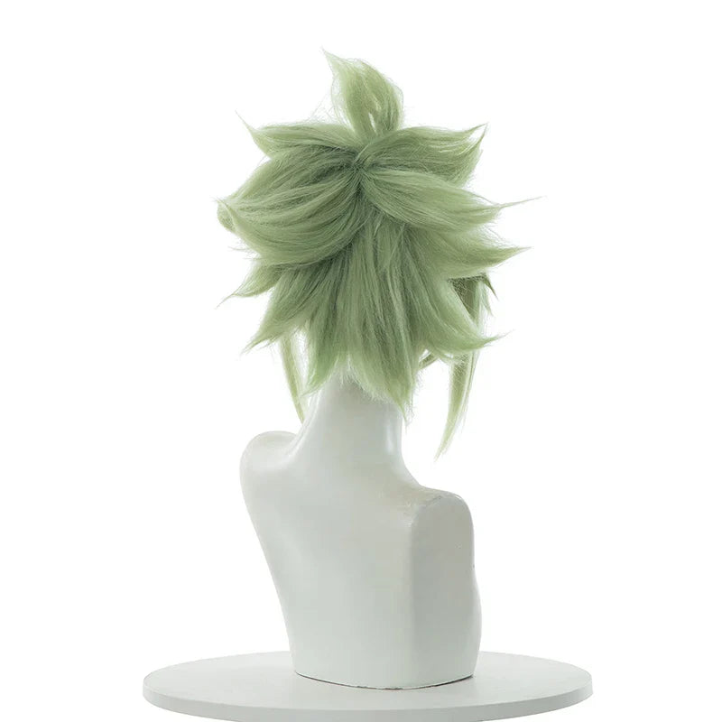 Halloweez Kuki Shinobu Cosplay Wig - 40cm Green Straight Women's Cosplay Wigs - Heat Resistant Synthetic Hair - Halloweez