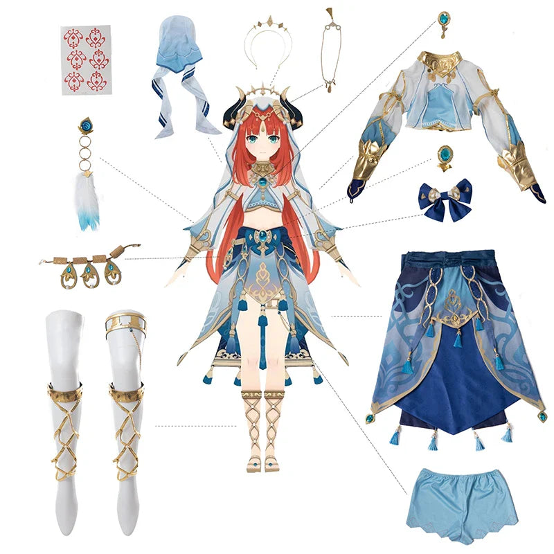 Halloweez Nilou Cosplay Costume - Sexy Women's Genshin Impact Outfit for Halloween Parties - Halloweez