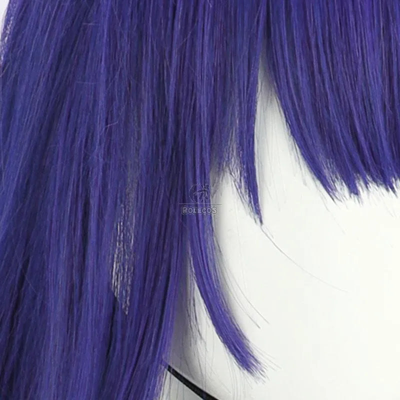 Halloweez Raiden Shogun Cosplay Wig - 110cm Purple Straight Synthetic Hair for Ultimate Role Play - Halloweez
