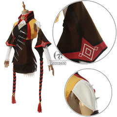 Halloweez Xinyan Cosplay Costume - Genshin Impact Inspired Sexy Halloween Outfit for Women - Halloweez