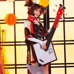 Halloweez Xinyan Cosplay Costume - Genshin Impact Inspired Sexy Halloween Outfit for Women - Halloweez