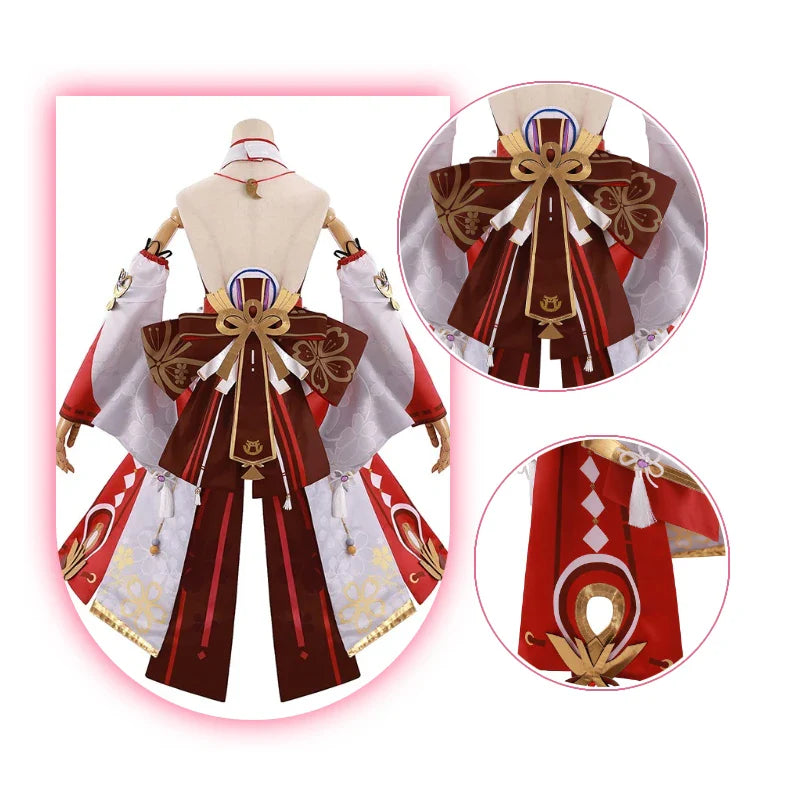 Halloweez Yae Miko Cosplay Costume - Authentic Guuji Dress Set for Women - Halloweez