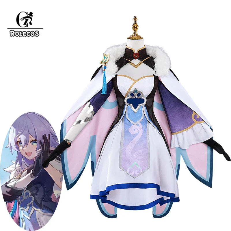 Disfraz de cosplay de Baiheng para Halloween: vestido de fiesta para mujer de Baiheng, miembro de High-Cloud Quintet