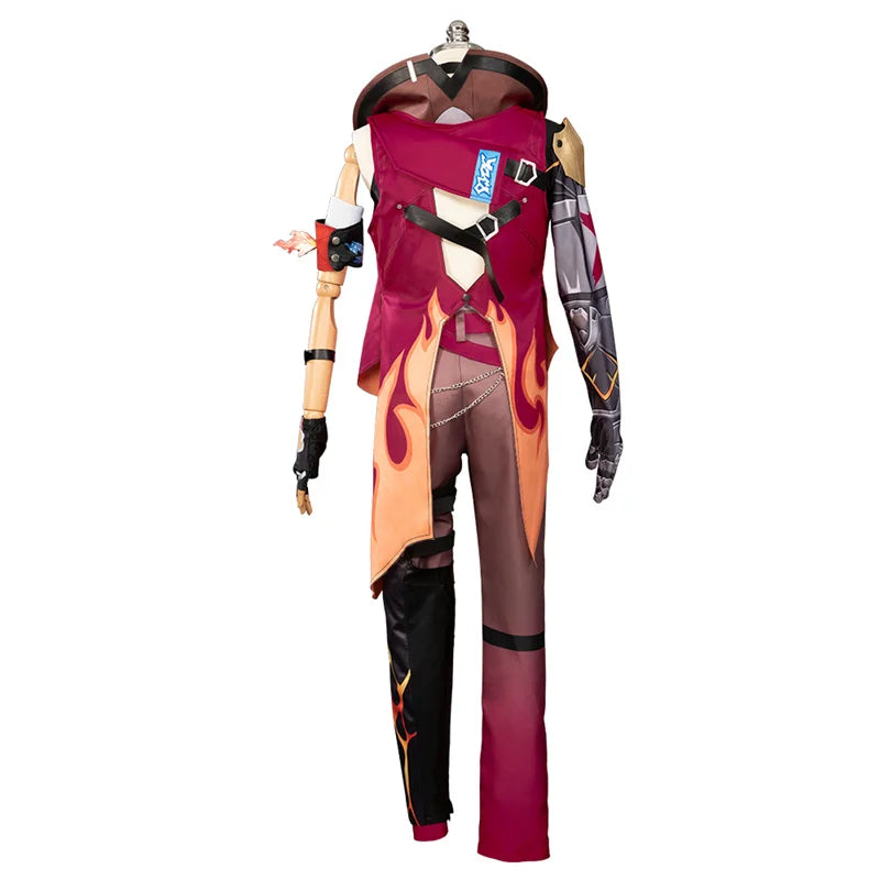 Disfraz de cosplay de Luka para Halloween: traje completo de estilo antiguo para hombre del campeón de boxeador Wildfire Luka