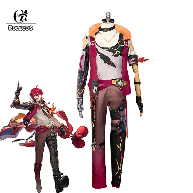 Disfraz de cosplay de Luka para Halloween: traje completo de estilo antiguo para hombre del campeón de boxeador Wildfire Luka