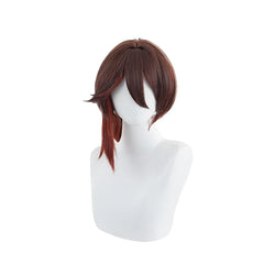 Peluca de cosplay de Halloween Tingyun: cabello sintético de 50 cm de colores mezclados con orejas