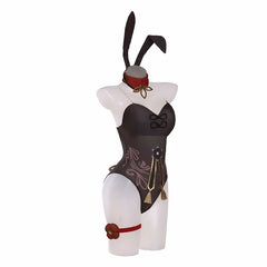 Halloweez Hutao Bunny Girl Costume Genshin Impact Sexy Women Jumpsuit Full Cosplay Set - Halloweez