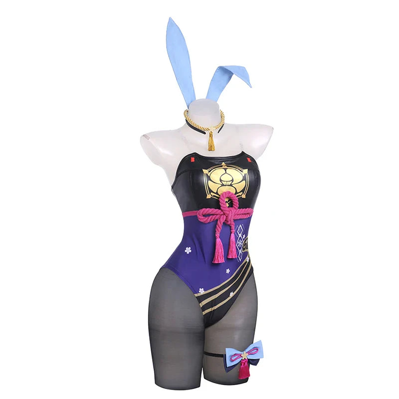 Halloweez Ayaka Bunny Girl Outfit - New Original Genshin Impact Sexy Women Jumpsuit Full Set