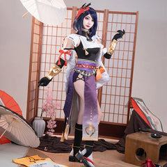 Halloweez Kujou Sara Cosplay Costume - Genshin Impact Inspired Women's Dress Set for Halloween - Halloweez