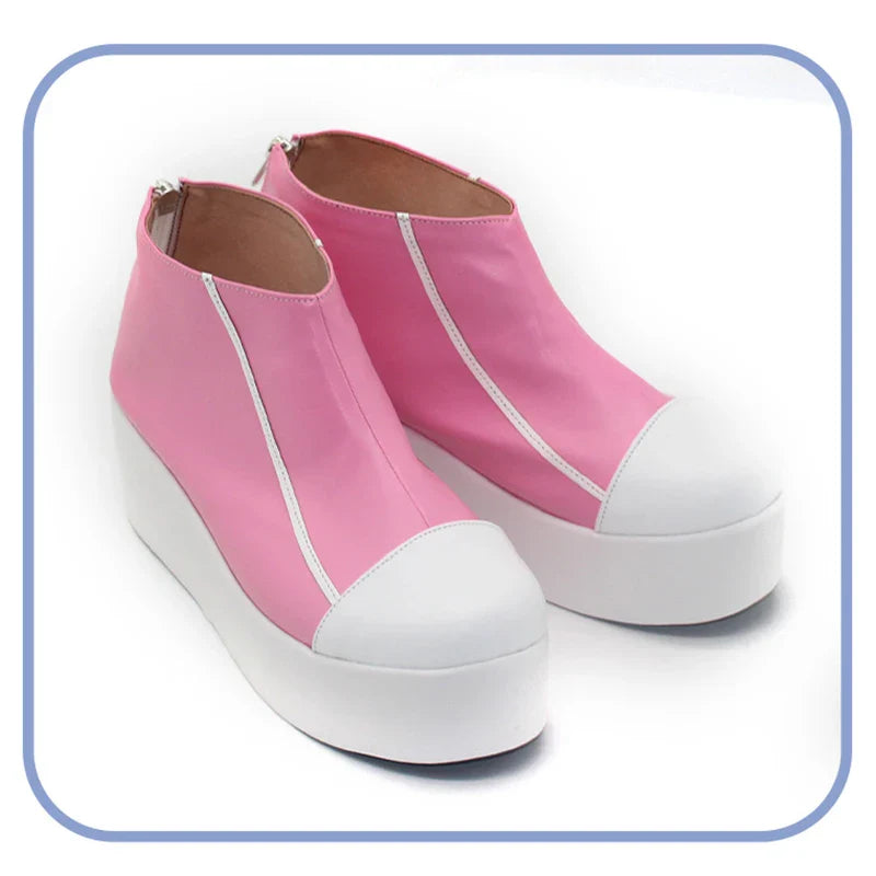 Halloweez Heartsteel Alune Cosplay Flats - Pink Zipper Casual Women's Shoes for Parties