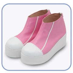 Halloweez Heartsteel Alune Cosplay Flats - Pink Zipper Casual Women's Shoes for Parties