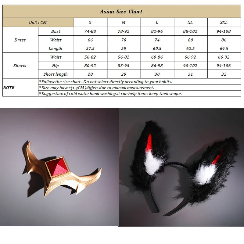Halloweez Ahri Cosplay Costume - Enchanting Nine Tailed Demon Fox Outfit for Women - Halloweez