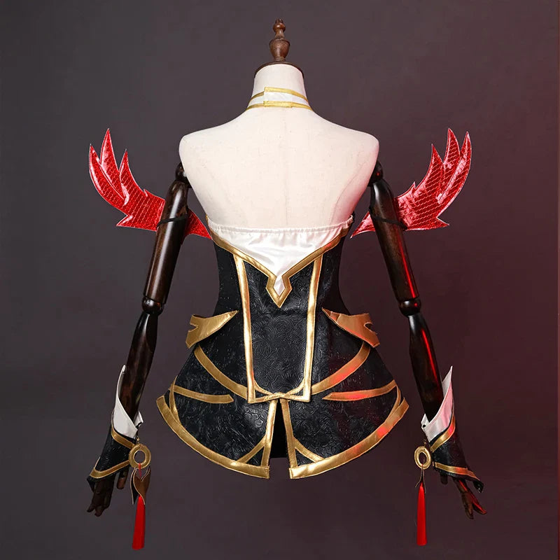Halloweez Ahri Cosplay Costume - Enchanting Nine Tailed Demon Fox Outfit for Women - Halloweez