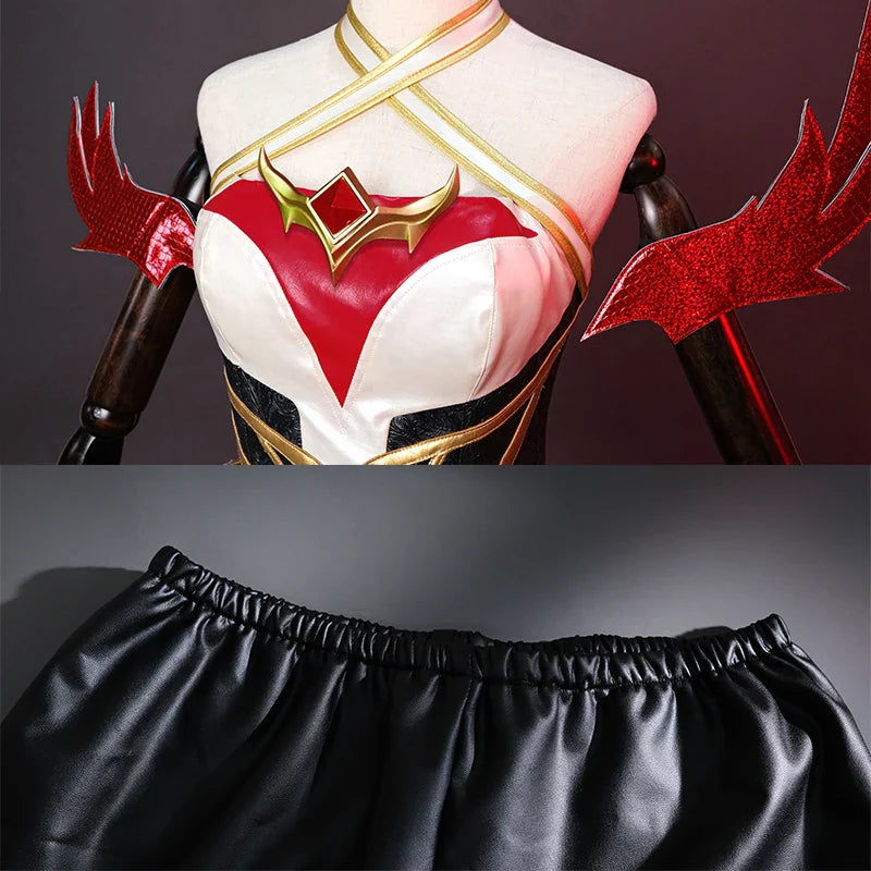 Halloweez Ahri Cosplay Costume - Enchanting Nine Tailed Demon Fox Outfit for Women - Halloweez