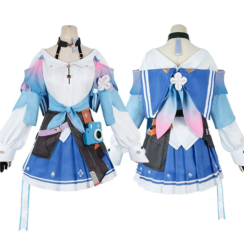 Disfraz de cosplay de Halloween - Juego Honkai Star Rail Lindo vestido azul para mujer para fiesta de carnaval de Halloween Uniforme de marinero