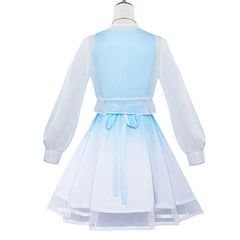 Exclusive Halloweez Ganyu Cosplay Dress in Blue and White Gradient for Women