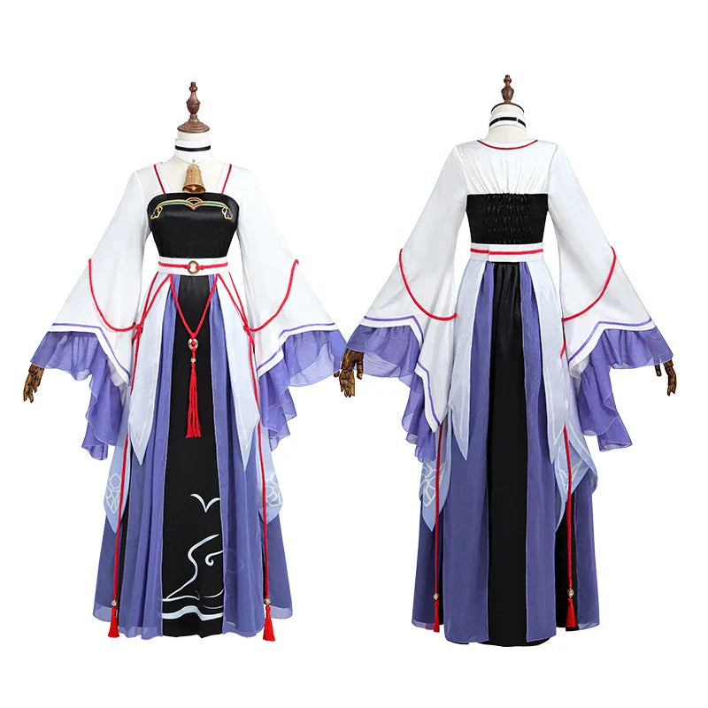 Vestido Ganyu exclusivo de Genshin Impact para cosplay de Halloween de mujer de Halloweez