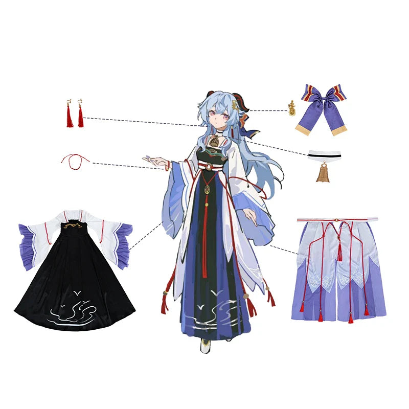 Robe Ganyu exclusive de Genshin Impact pour cosplay d'Halloween pour femme par Halloweez