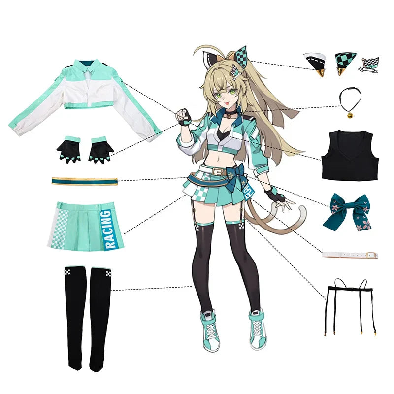 Authentic Genshin Impact Kirara Race Queen Outfit - Halloweez Exclusive Cosplay Suit for Women