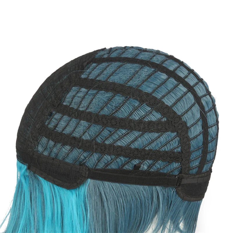 Halloweez Genshin Impact Xiao Cosplay Wig 40cm Mixed Blue Short Wigs for Role Play - Halloweez