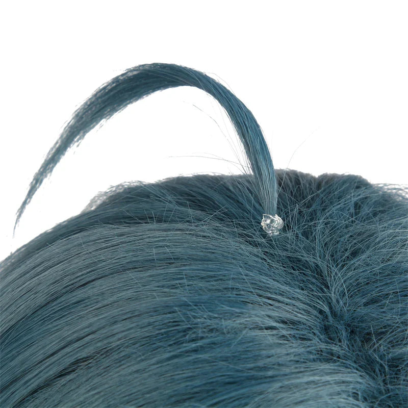 Halloweez Genshin Impact Xiao Cosplay Wig 40cm Mixed Blue Short Wigs for Role Play - Halloweez