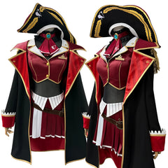 Hololive Houshou Marine Pirate Captain Cosplay Costume, Custom High-end for Halloween & Comic Con - Halloweez