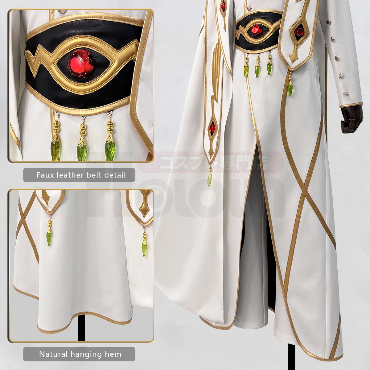 Code Geass Lelouch Emperor White King Cosplay Costume, Custom, Halloween Outfit - Halloweez