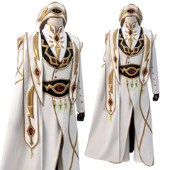 Code Geass Lelouch Emperor White King Cosplay Costume, Custom, Halloween Outfit - Halloweez