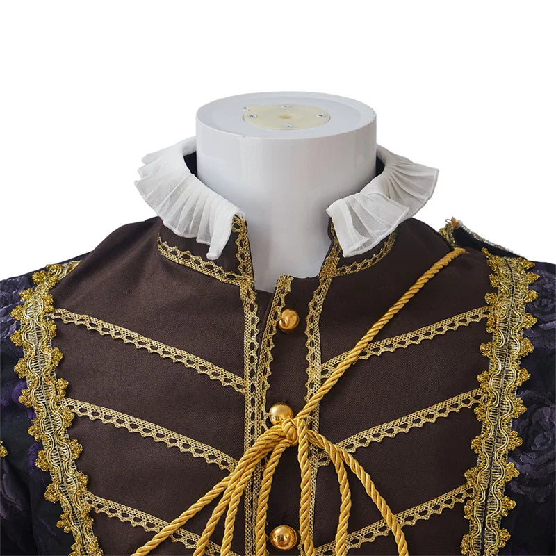 Halloweez Nobleman Cosplay Costume - Authentic Medieval Prince Ensemble with Cloak