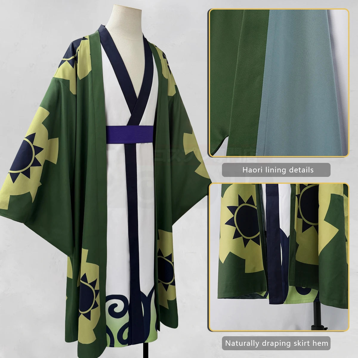 One Piece Zoro Roronoa Wano Arc Cosplay Costume, Custom, Comic Con Outfit - Halloweez