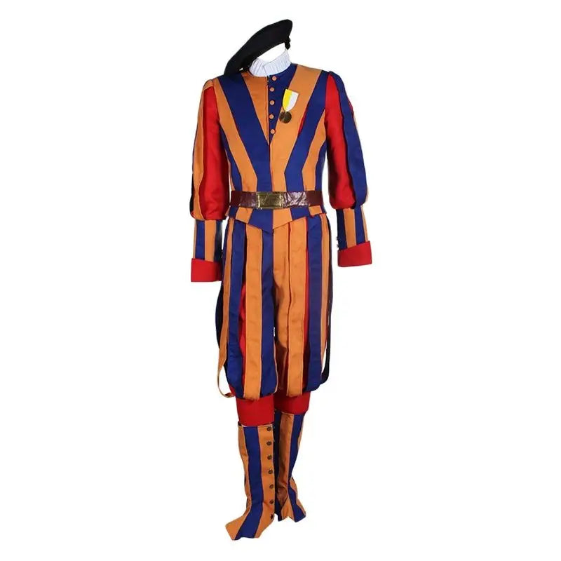 Exclusive Swiss Guard Costume - Handcrafted Medieval Soldier Cosplay Outfit | Halloweez Carnival Series