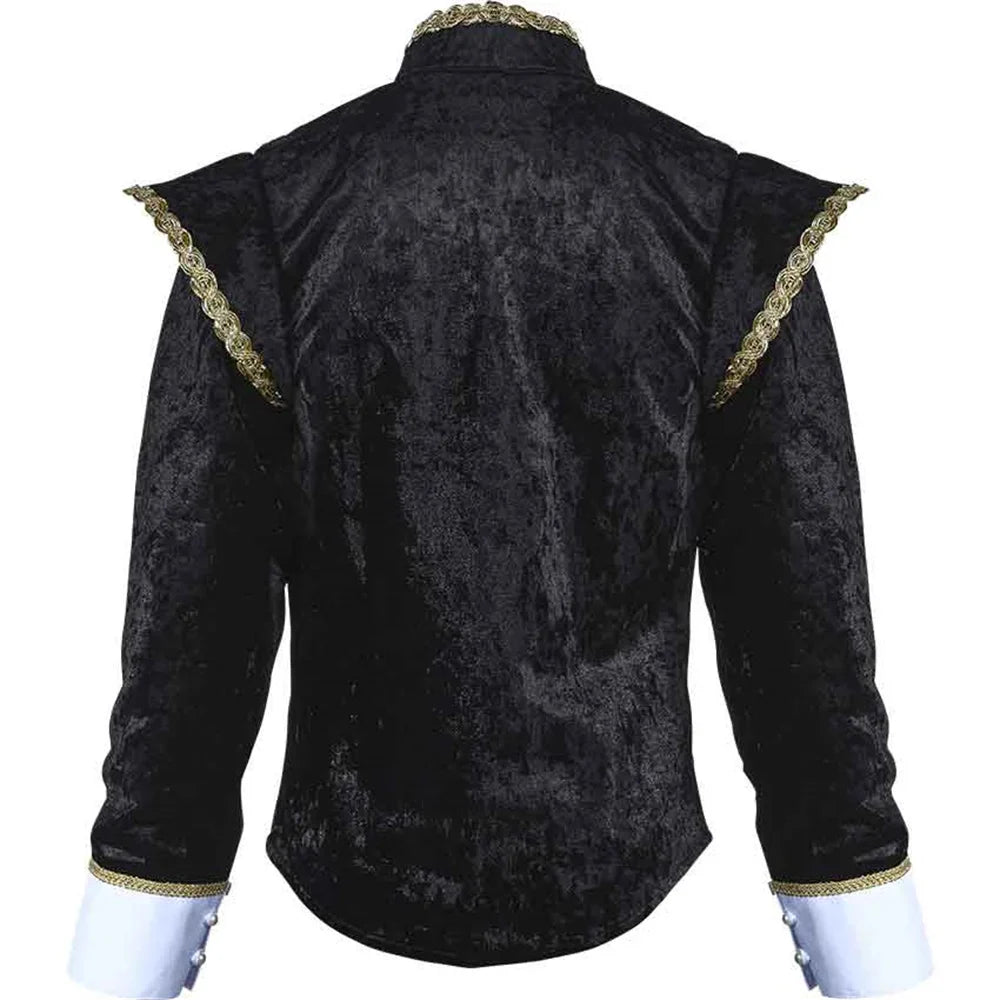 Men’s Halloweez Jacket Cosplay Costume - Renaissance Elizabethan Uniform for Medieval Events - Halloweez