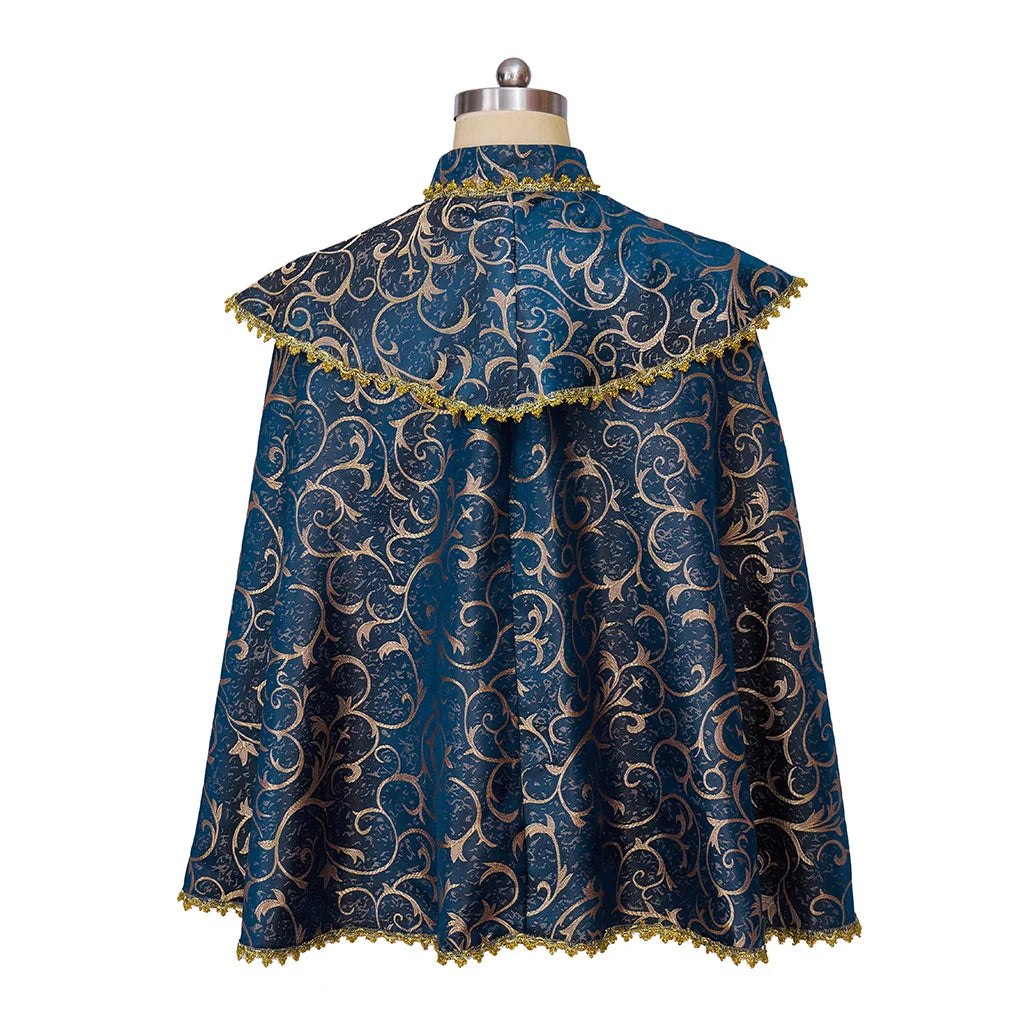 Royal Renaissance Noble Cloak for Princes & Nobles - Unisex Elegant Vintage Cape | Halloweez Costume