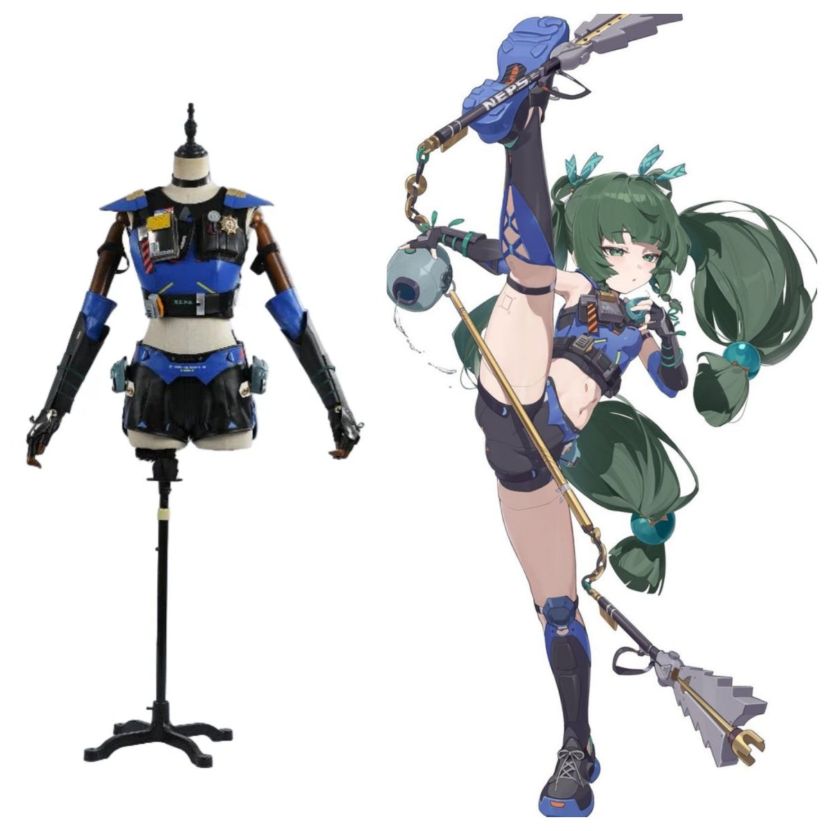 Halloweez Qing Yi Zenless Zone Cosplay Costume Vest and Shorts Set for Women