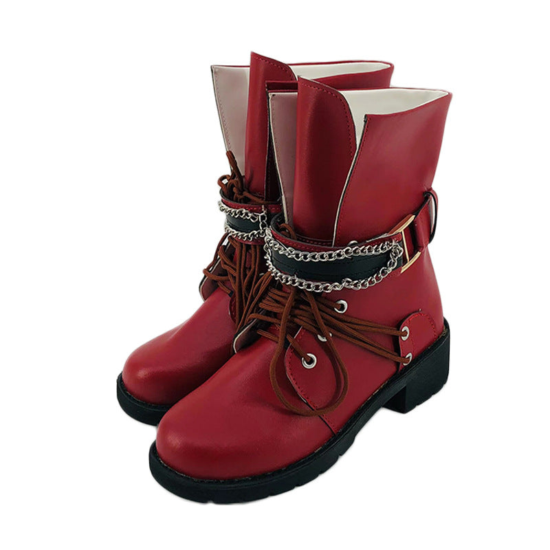 191 Final Fantasy 7 Remake Tifa Cosplay Shoes for Anime Expo and Cosplay Events - Halloweez