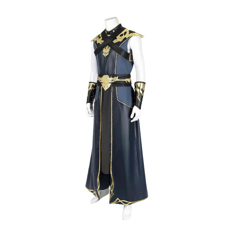 Halloweez Male White Dragonborn Sorcerer BG3 Cosplay Costume Set with Shoes