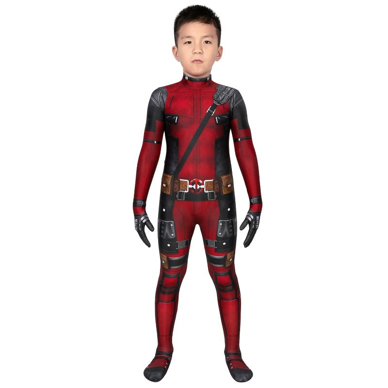 Disfraz de Deadpool para niños con máscara y mono - Traje de fiesta de Halloween de Halloweez